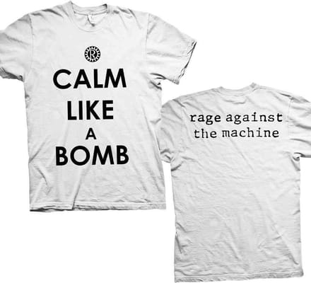 Rage Against The Machine Heren Tshirt -M- Calm Like A Bomb Wit