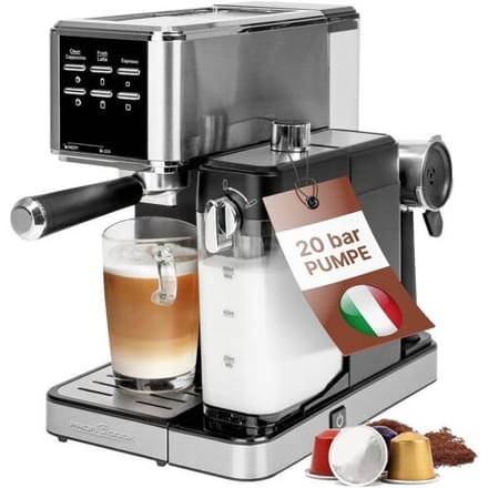 Profi Cook PC-ES-KA 1266 Espressomachine RVS Met automatische melkopschuimer