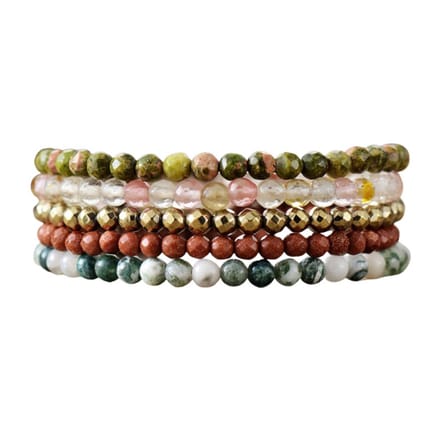 Marama - wikkel armband Gypsy Love - ketting - edelstenen - damesarmband - rood - goud