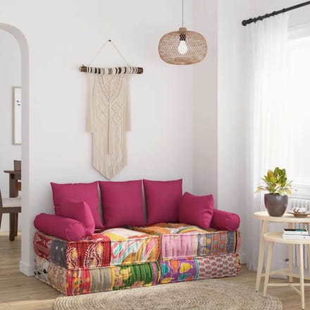 Vidaxl 7-delige Decoratieve Kussenset, Roze, Stof