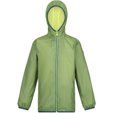 Regatta Groot Buitenshuis Kinderen/Kinderen Lever II Packaway Rain Jacket (Pikant groen)