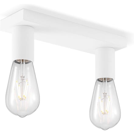 Home Sweet Home - Moderne LED Opbouwspot Nitro - Wit - 30/10/10cm - 2 lichts plafondspot - Dimbaar - inclusief LED lichtbron - E27 fitting - 4W