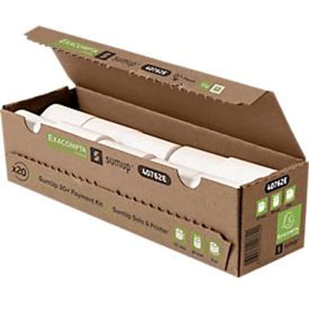 Thermische rol Exacompta SumUp® 40762E, voor SumUp® betaalterminals met printer, L 9 m x B 57 mm, FSC® papier, wit, 20 stuks
