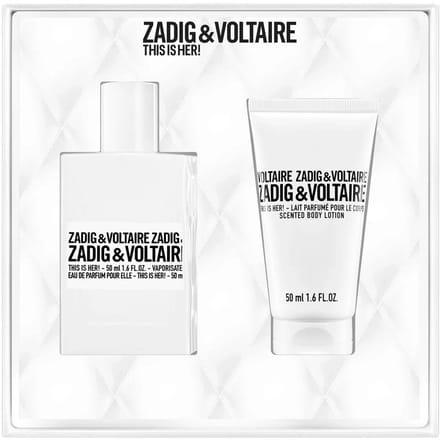 Zadig & Voltaire geschenkset eau de parfum 50 ml + bodylotion 50 ml
