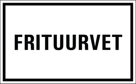 Frituurvet sticker 320 x 200 mm