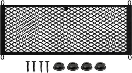 Famanu – Elastisch opbergnet met schroefbevestiging – 25 x 60 cm – Voor auto, camper, RV en boten