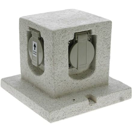 Heitronic 36315 Buitenstopcontact Granietgrijs (mat) Steenlook