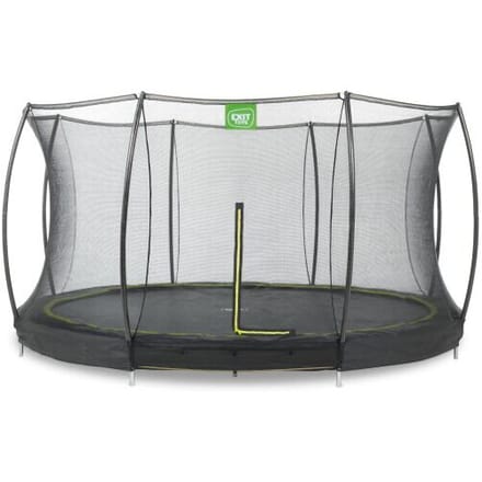 EXIT Silhouette Trampoline ø366cm - met Veiligheidsnet - Inground - Rond - Voor Kinderen - Zwart