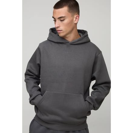 Essential Regular Fit Over the Head Hoodie | Charcoal | Size Medium