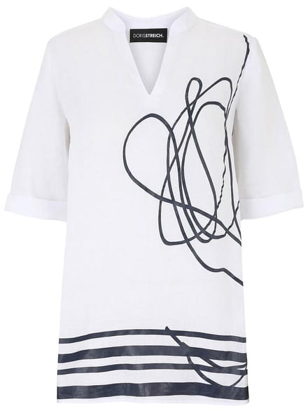 Lange blouse Van Doris Streich wit