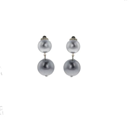 Behave - Oorclips - Clip oorbellen - Parel - Grijs - 4cm
