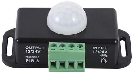 Allecto - Body Security Bewegingssensor - LED Light Strip Schakelaar - Muurbevestiging - Schakelaar - 8 Meter Inductiebereik - Geschikt voor DC...