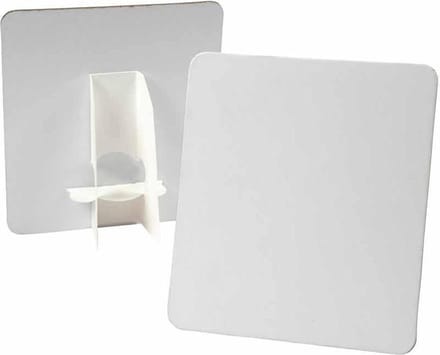 Deco plaat, afm 17x19 cm, dikte 2 mm, wit, 5 stuk/ 1 doos