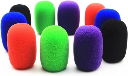 Famanu Headset Microfoon Windschermen, Foam Microfoon Covers Mic Voorruiten voor Desktop Mic, Headset Mic 10 Pack