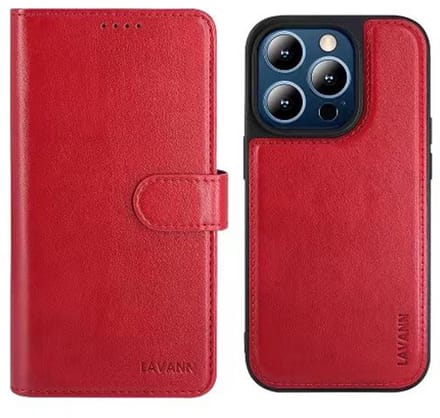 Telefoonhoesje Leer Book Case 2 in 1 - Geschikt voor Samsung S23 Plus - Rood - Magnetic Case