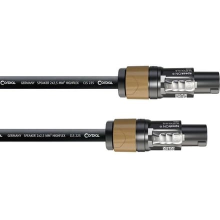 Cordial Luidspreker Kabel [1x SPK-stekker - 1x SPK-stekker] 2 x 2.5 mm² 20.00 m Zwart
