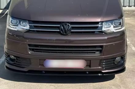 Voorspoiler/Front splitter VW Transporter T5.1 Hoogglans zwart