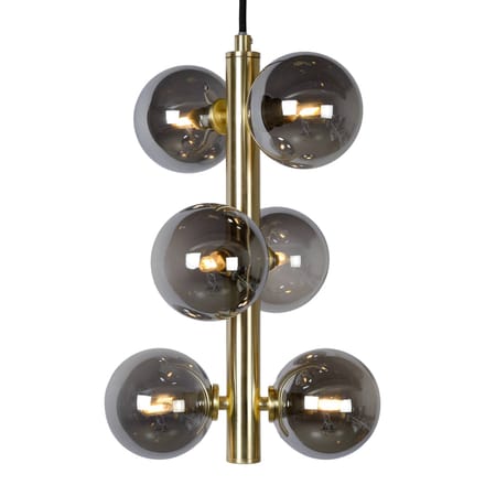 Lucide TYCHO - Hanglamp - Ø 25,5 cm - 6xG9 - Mat Goud / Messing