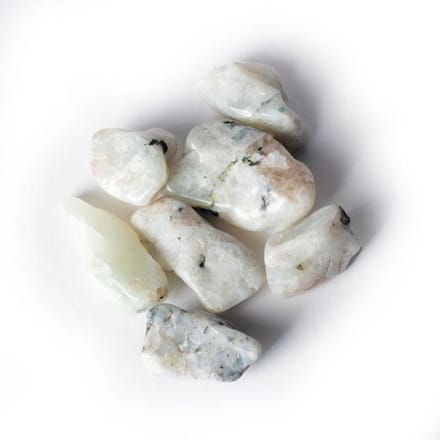 Witte Maansteen trommelsteen, edelsteen ±5cm