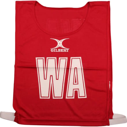 Gilbert Netball Monochrome Netball Bibs - Medium - Rood