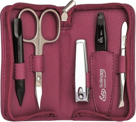 Erbe manicureset - 5-delig - Roze etui