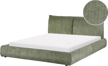 VINAY - Waterbed - Olijfgroen - 160 x 200 cm - Corduroy