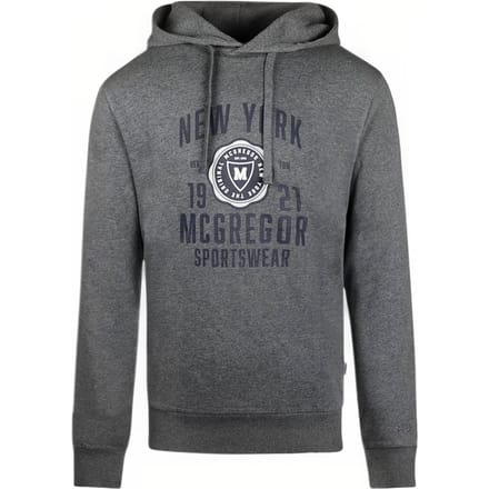 McGregor Graphic Hoody Dark Grey Melange Größe: S | Kaputzenpullis Outlet | Herren | Grau