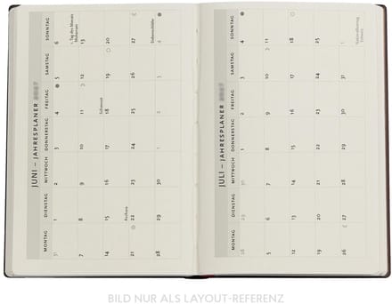 18-Monatskalender 2026-2027 Blaue Weide Mini Horizontal