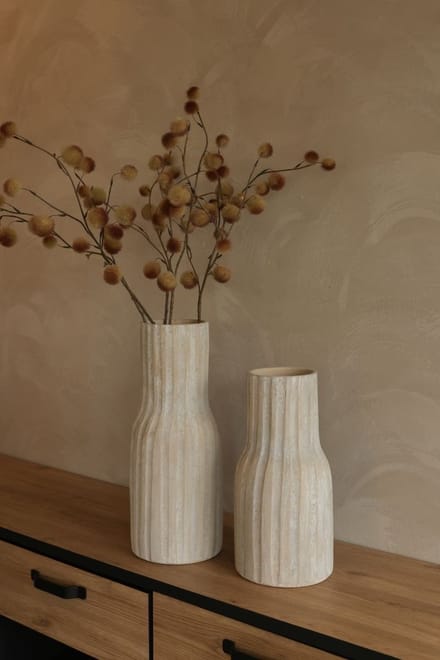 Vigo Zand Beige vaas D18 x H30 cm