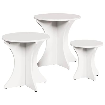 vidaXL - Salontafel - 3 - st - Wit - 46 - x - 46 - x - 47 - cm