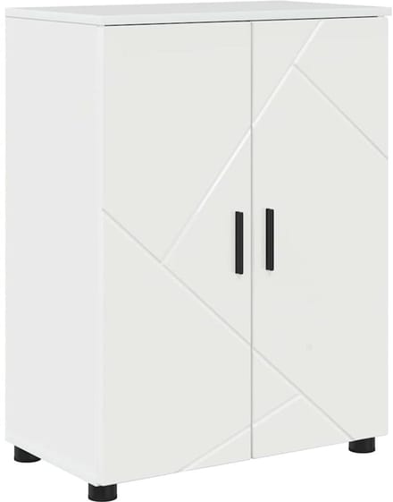 vidaXL - Badkamerkast - met - opslag - Hoogglans - wit - 60 - x - 35 - x - 80 - cm