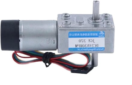 Gelijkstroom Motor - Verloopmotor Wormwielmotor - Apparaten Aansturen - Met Encoder Dubbele As - 24V 92rpm - Metaal