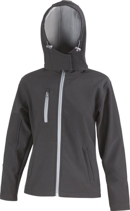 Result Women´s TX Performance Hooded Soft Shell Jacket RT230F - BLACK/GREY - M