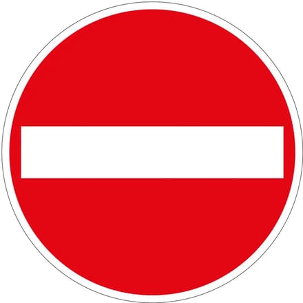Verboden in te rijden bord - C2 | gecoat dibond materiaal | 10 cm