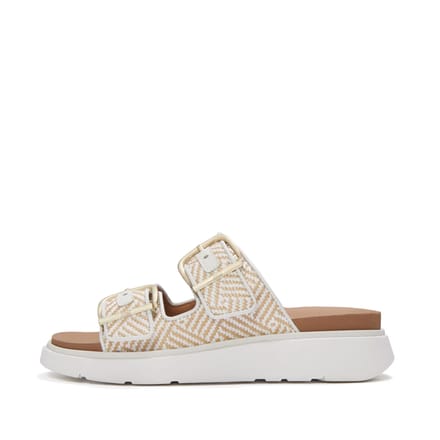 FitFlop Gen-ff buckle graphic-weave two-bar slides