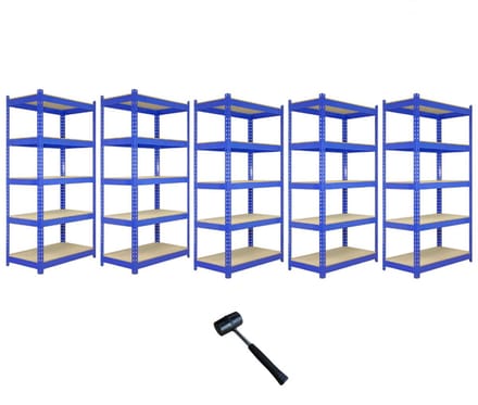 Stellingunit 90 cm - 5-laags - 200 kg per plank - set van 5