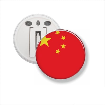 Button Met Clip 58 MM - Vlag China