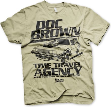 Back to the Future Doc Brown Time Travel Agency T-shirt kaki