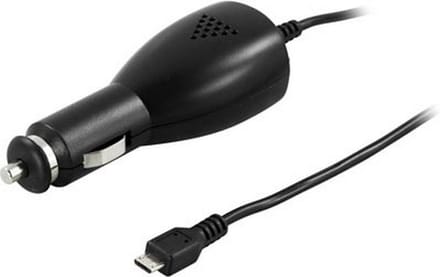 Deltaco USB-CAR80, Auto Oplader USB Micro-B Male, 1A, 1.1m, zwart