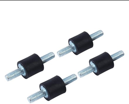Rubberen Vibration Mounts met Studs - 4 Stuks, Coilmateriaal, Demper met Hoge Scheursterkte, 10x10 mm