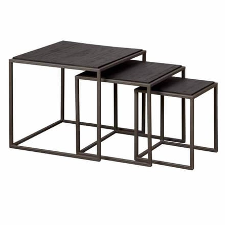 Tower Living - Fanna bijzettafel set vanaf 30 cm - grijs