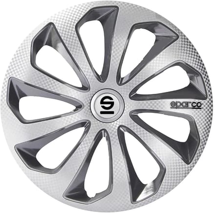 Sparco Wieldoppen Sicilia 15 Inch Abs Zilver/grijs Set Van 4
