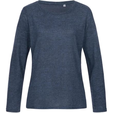 Stedman - Knit Lange Mouwen Dames Sweater - Marina Blue Melange maat S