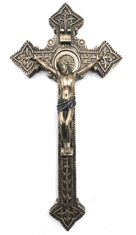 Veronese Design - Crucifix hangend 22,5cm - Handbeschilderd en zeer gedetailleerd