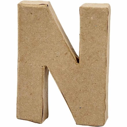 Letter, N, H: 10 cm, B: 7,8 cm, dikte 2 cm, 1 stuk