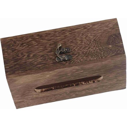 1 stuks Houten Retro Tissuebox Papieren Servethouder Case Home Auto Decor #1 22*12*10cm black