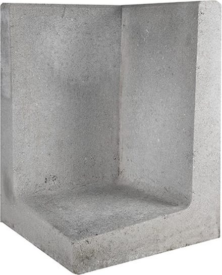 2 stuks! L-Element hoek grijs