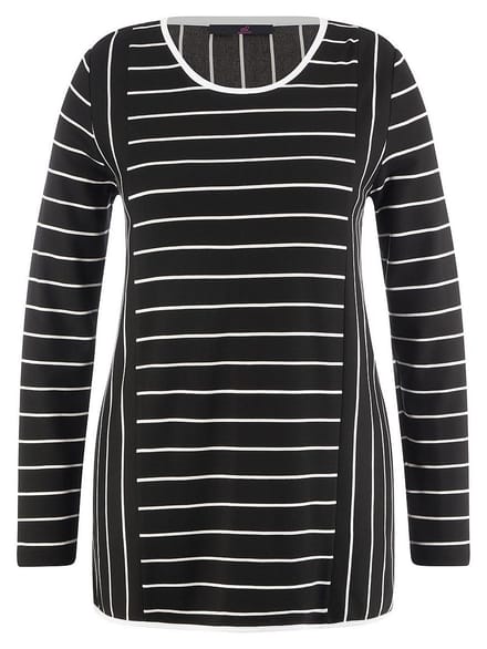 Shirt een ronde hals Van Emilia Lay zwart