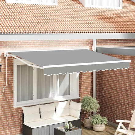 vidaXL - Zonnescherm - Frame - Verstelbaar - Wit - 3 - x - 2 - m - Staal
