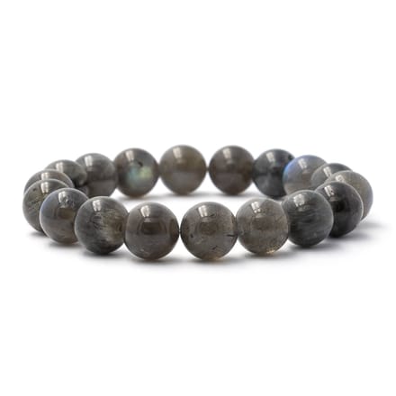 Bixorp Labradoriet Edelstenen Armband - 10mm / 18cm - Luxe Handgemaakte Kralenarmband